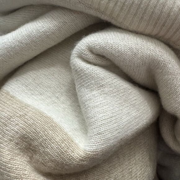 Note di Anita Sweater Wool Cashmere Blend Neutral Italian‎ Knit Womens One Size - Picture 3 of 12